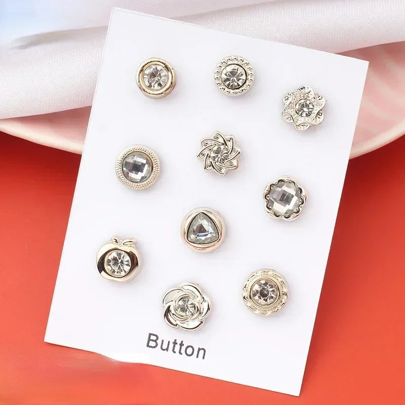 Ensemble d'Épingles à Hijab en Métal — Broches Magnétiques Perlées