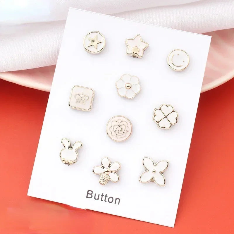 Ensemble d'Épingles à Hijab en Métal — Broches Magnétiques Perlées