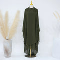 Khimar Zellina - kaki (olive)