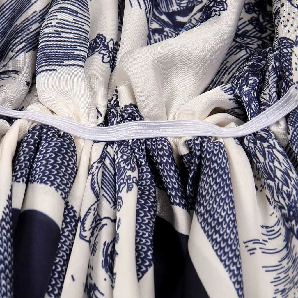 Hijab instantané en satin Zellina - motif imprimé