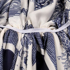 Hijab instantané en satin Zellina - motif imprimé
