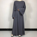 Abaya Nida Unie — 15 Couleurs, Ceinture Offerte