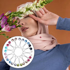 Pinces Anti-Glisse pour Hijab — Broches Perlées Fixation Foulard (Lot de 10)