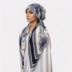Hijab instantané en satin Zellina - vue portée