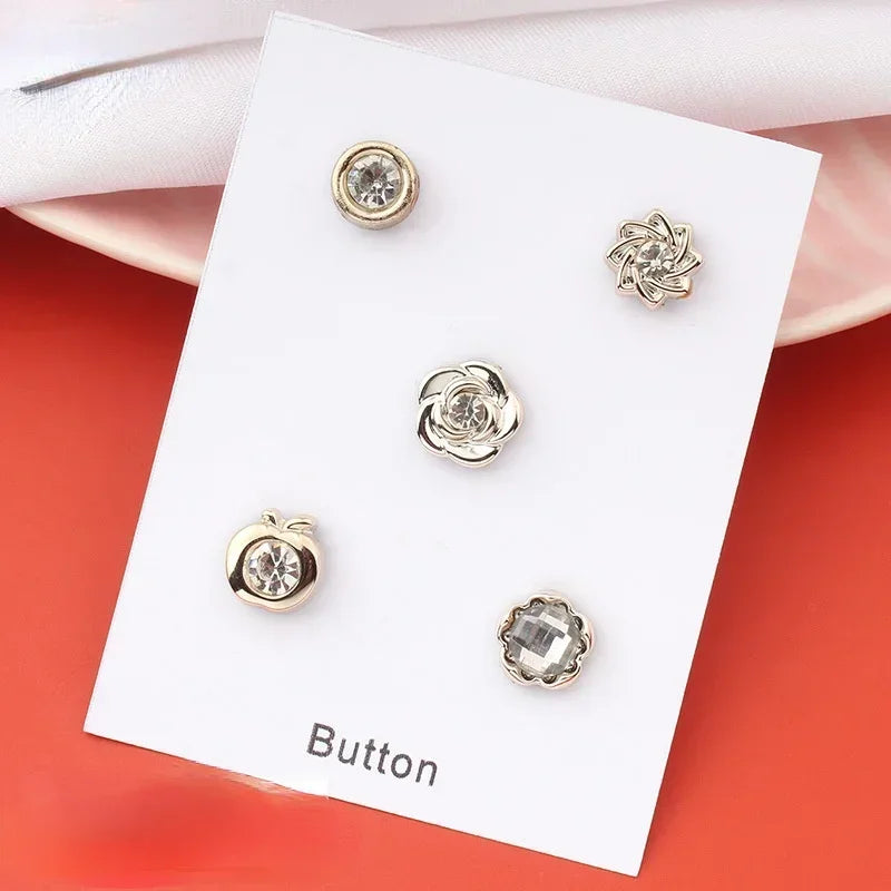 Ensemble d'Épingles à Hijab en Métal — Broches Magnétiques Perlées