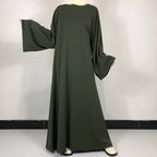 Abaya Nida Unie — 15 Couleurs, Ceinture Offerte