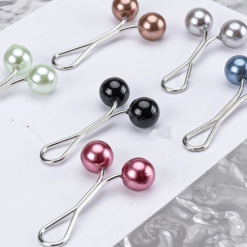 Pinces Anti-Glisse pour Hijab — Broches Perlées Fixation Foulard (Lot de 10)