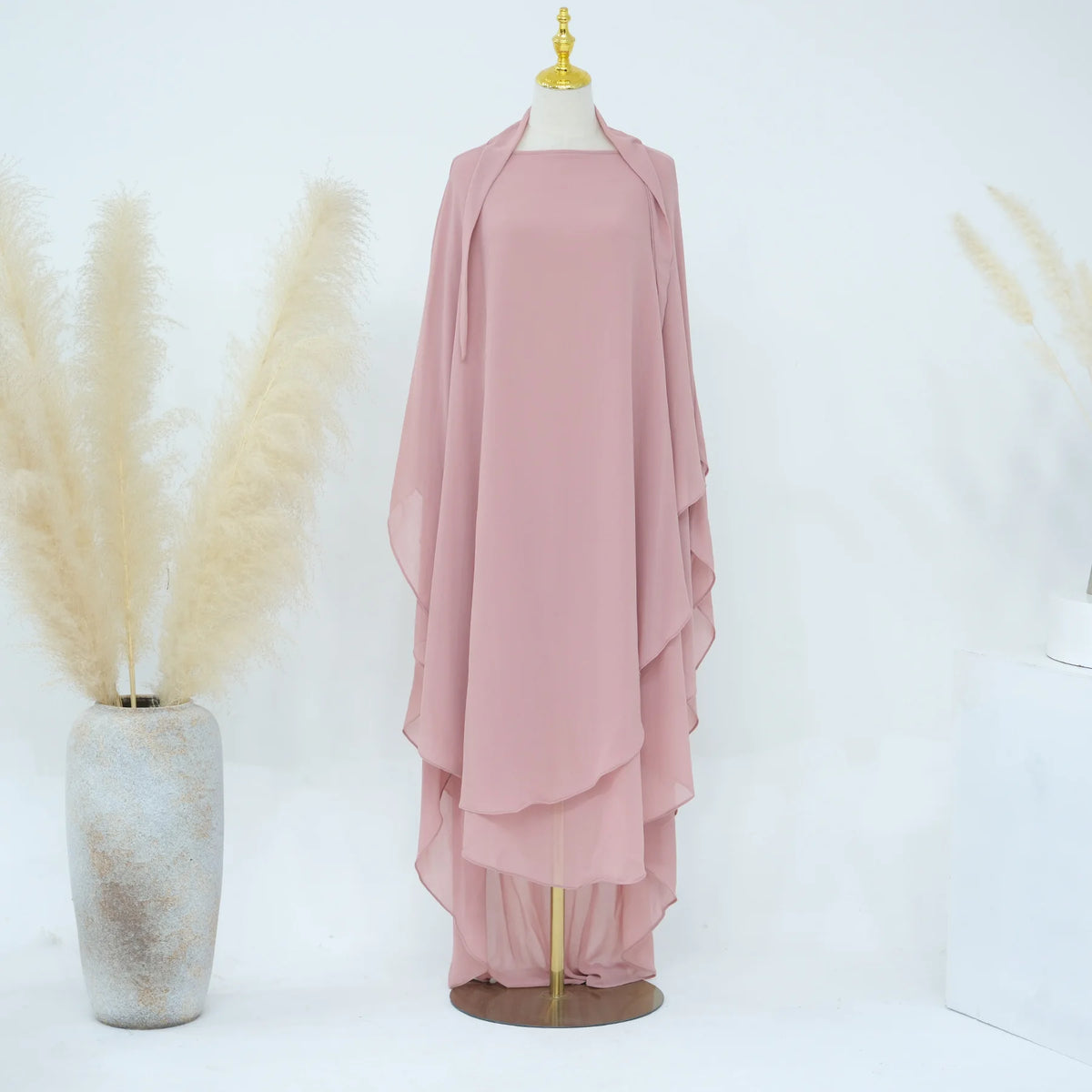 Khimar Zellina - rose (Pink)