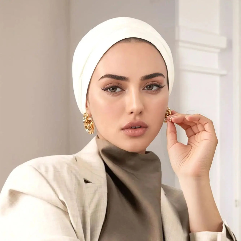 Sous-hijab en coton extensible Zellina - coloris noir