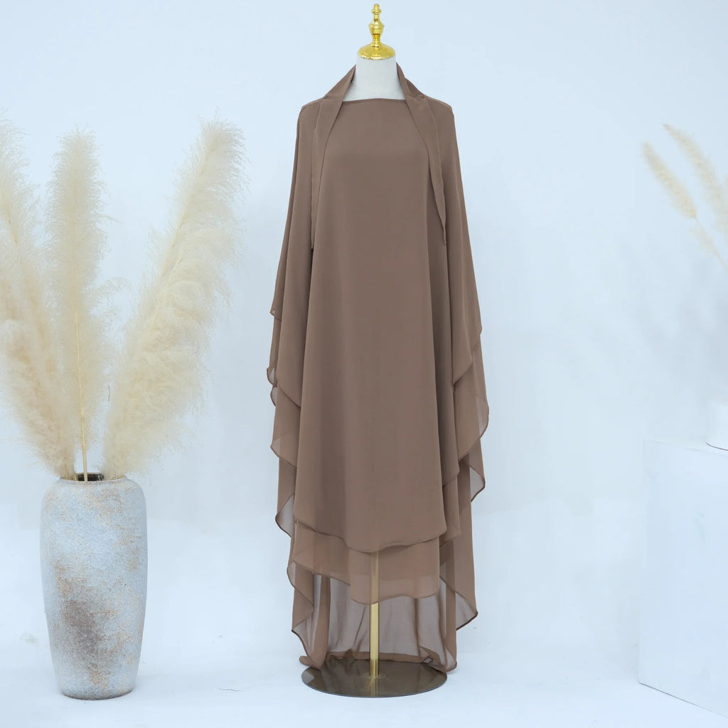 Khimar Zellina - kaki (Khaki)