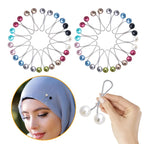 Pinces Anti-Glisse pour Hijab — Broches Perlées Fixation Foulard (Lot de 10)