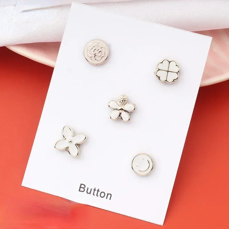 Ensemble d'Épingles à Hijab en Métal — Broches Magnétiques Perlées